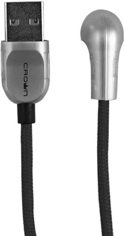 Кабель CROWN Lightning, USB 2.0 (M) черный купить,NaN