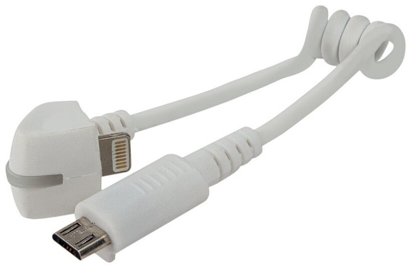 Кабель Eagle Lightning (M), micro-USB 2.0 (M) белый купить,NaN
