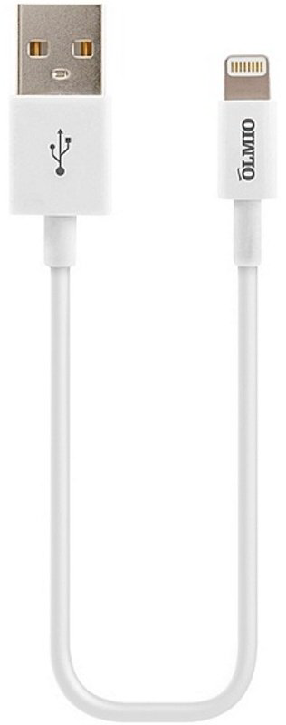 Кабель OLMIO Lightning (M), USB 2.0 (M) белый купить,NaN
