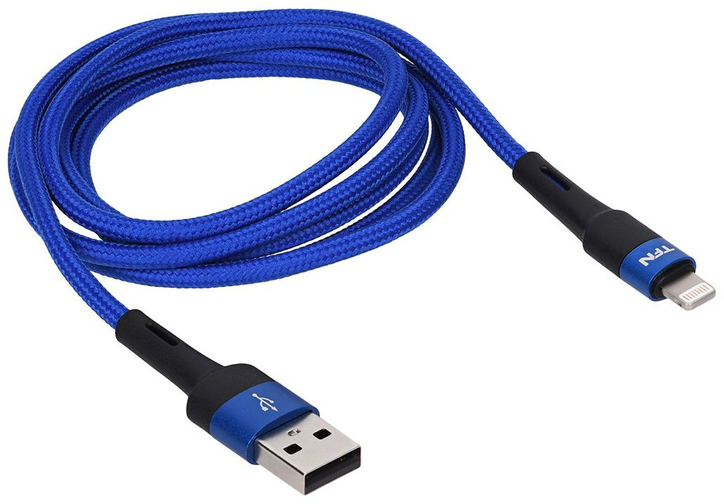 Кабель TFN Lightning (M), USB 2.0 (M) синий купить,NaN