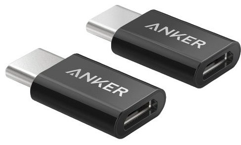 Переходник Anker USB TypeC (M), micro-USB 2.0 (F) черный