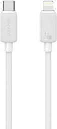 Кабель Usams USB TypeC (M), Lightning (M) белый
