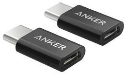 Переходник Anker USB TypeC (M), micro-USB 2.0 (F) черный