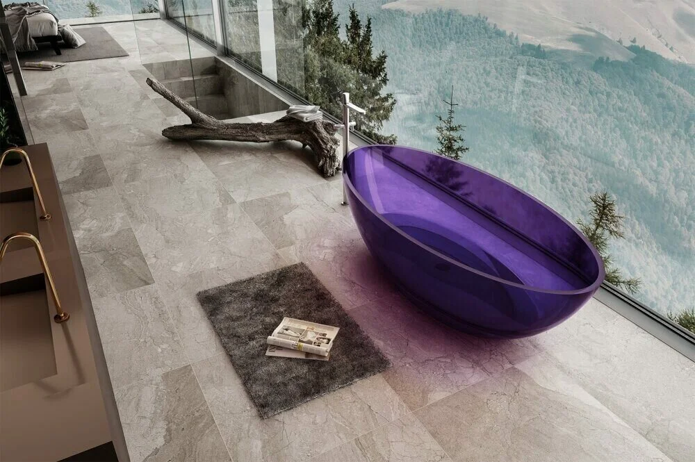 Ванна Abber Kristall AT9702Amethyst фиолетовая купить,NaN