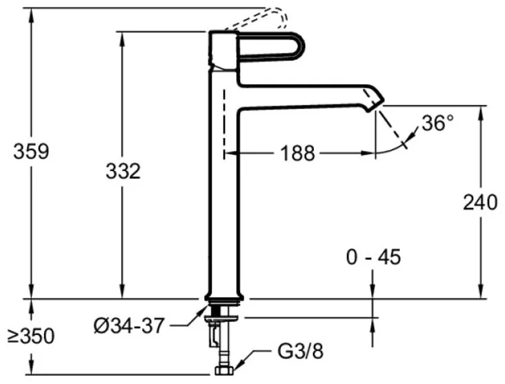 Смеситель Jacob Delafon Odeon RG E21031-BL-BL черный купить,203200