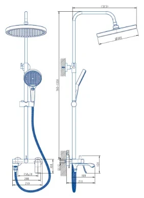 Душевая гарнитура Cetus CSLG253553QP-05-S2192 серая купить,NaN