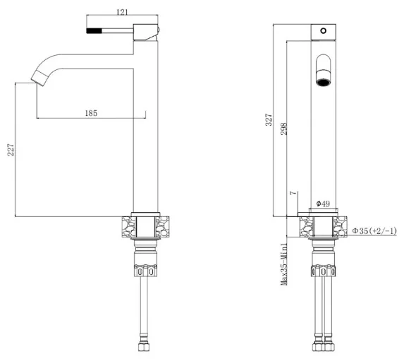 Смеситель Voda Vessel VSL25GM темно-серый купить,58504