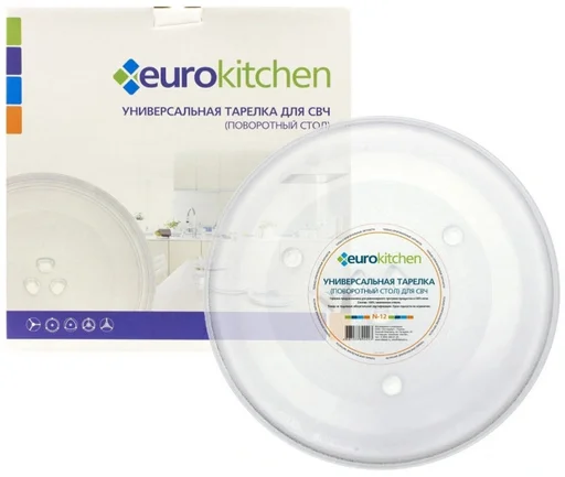 Тарелка для СВЧ Euro Kitchen EUR N-12 Transparent