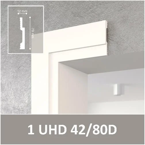 Плинтус UHD Полимер Солид №42 80D 2м белый 11шт/уп купить,5720