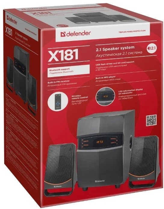 Компьютерные колонки Defender X181 черный купить,0