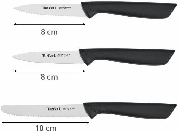 Tefal набор ножей K2733S04, лезвие: нержавеющая сталь 3 шт купить,0