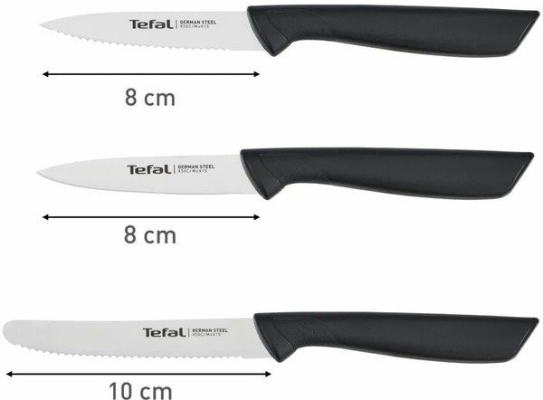 Tefal набор ножей K2733S04, лезвие: нержавеющая сталь 3 шт купить,NaN