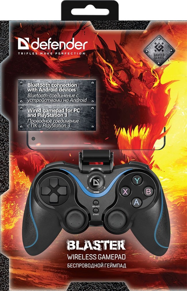 Игровой контроллер Defender Blaster черный - ForteMarket Игровой контроллер Defender Blaster черный купить,0