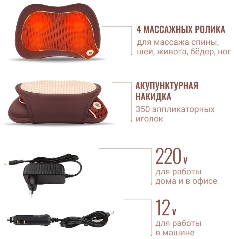Массажер GESS uTenon подушка вибрационный купить,NaN