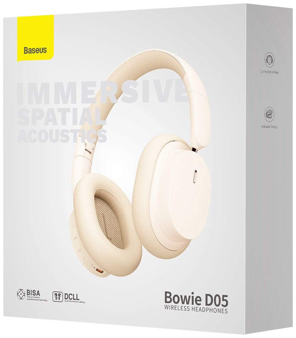 Наушники Baseus Bowie D05 бежевый купить,NaN
