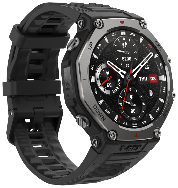 Смарт-часы Amazfit T-Rex 3 49 мм черный купить,0