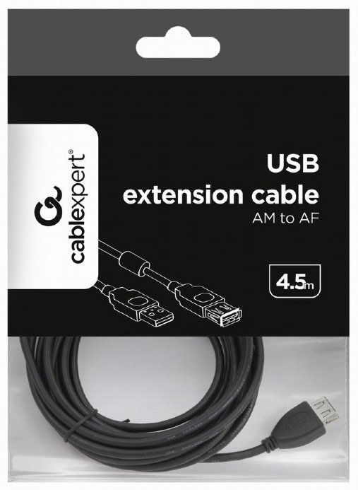 Кабель Cablexpert USB 2.0 A - USB 2.0 A 4.5 м CCF-USB2-AMAF-15 купить,NaN
