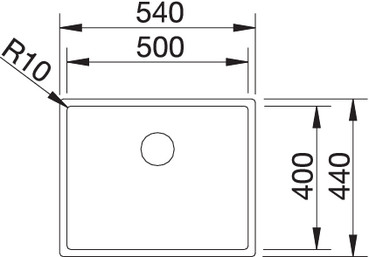 Кухонная мойка Blanco Claron 500-U Durinox 523386 серебристая купить,0
