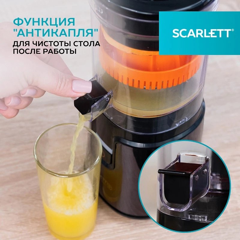 Соковыжималка Scarlett SC-JE50C10 черный - ForteMarket Соковыжималка Scarlett SC-JE50C10 черный купить,0