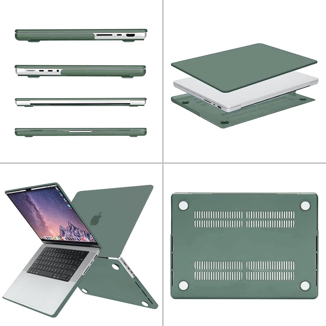 Чехол Чехол на MacBook Pro 16.2″ HCS56 A3403/A3186/A2991/A2780/A2485 Темно-зеленый до 16.2" зеленый купить,0