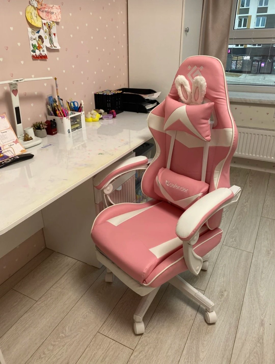 Игровое кресло Irifi, белый, розовый купить,86229