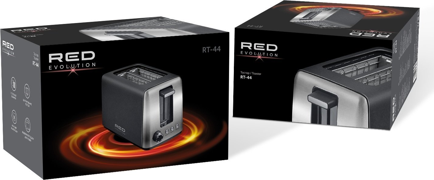 Тостер RED Solution Evolution RT-44 черный - ForteMarket Тостер RED Solution Evolution RT-44 черный купить,0