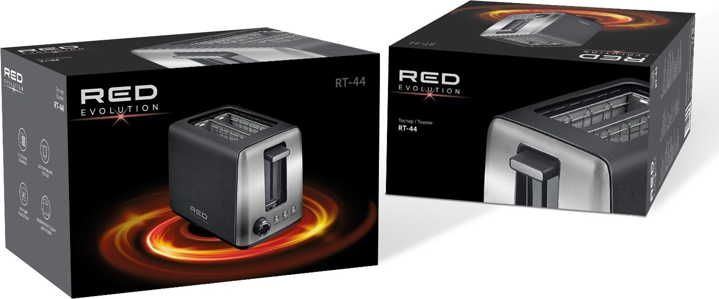 Тостер RED Solution Evolution RT-44 черный купить,NaN
