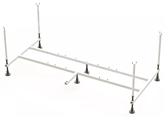 Ванна Domani-Spa Standard 160x70x41см с каркасом, сифоном и экраном