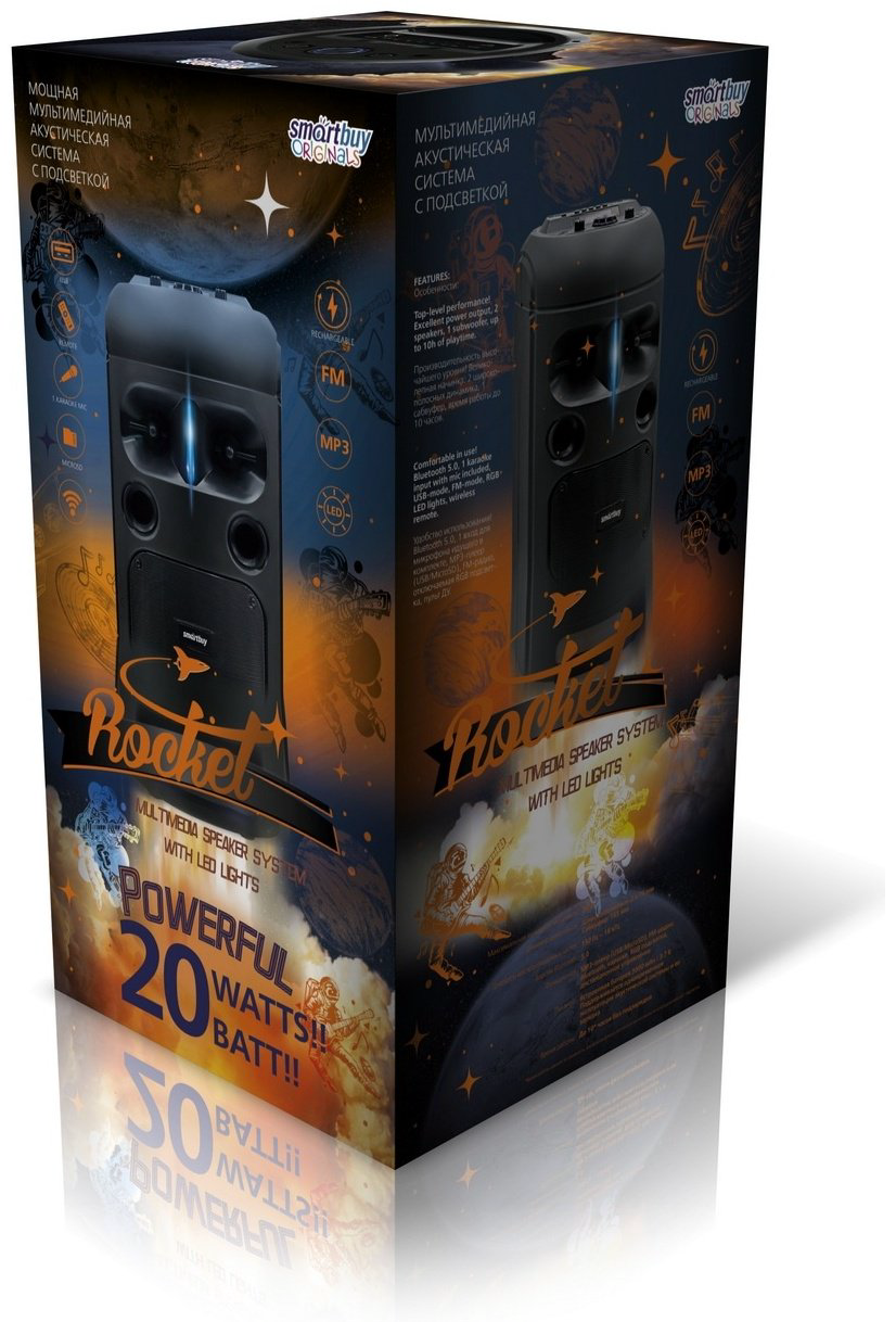 Портативная колонка Smartbuy ROCKET SBS-5100 черный купить,NaN