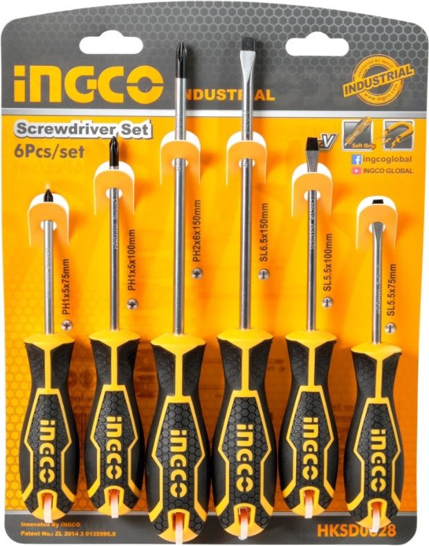 INGCO HKSD0628 набор из 6 шт