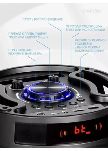 Портативная колонка Smartbuy SBS-1001 черный купить,NaN