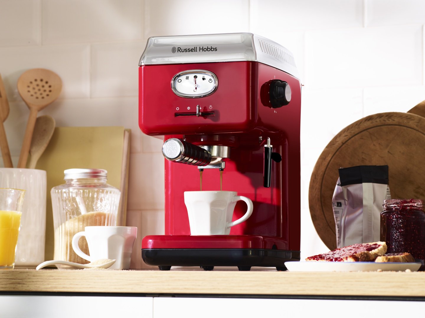 Кофеварка Russell Hobbs 28250-56 красный купить,0