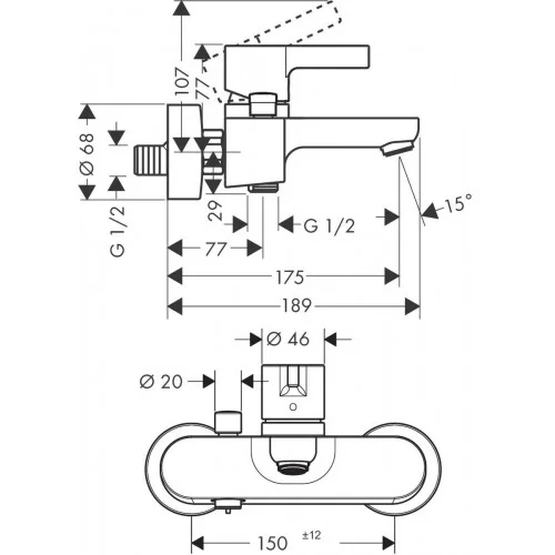Смеситель Hansgrohe HG 31460000 хром купить,358597