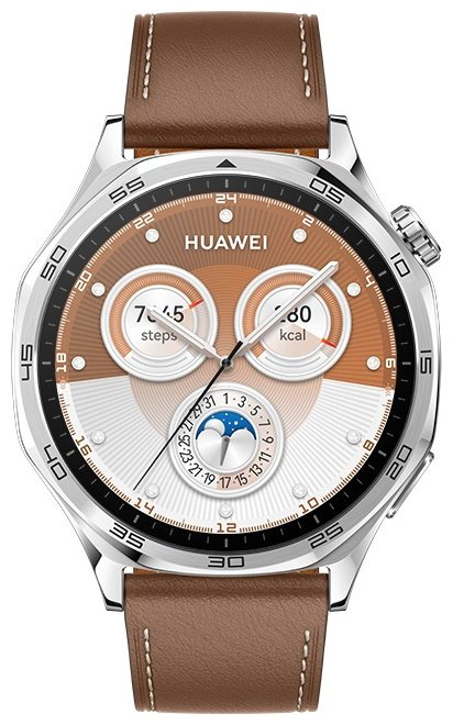 Смарт-часы Huawei Watch GT 5 46 мм серебристый-коричневый купить,NaN
