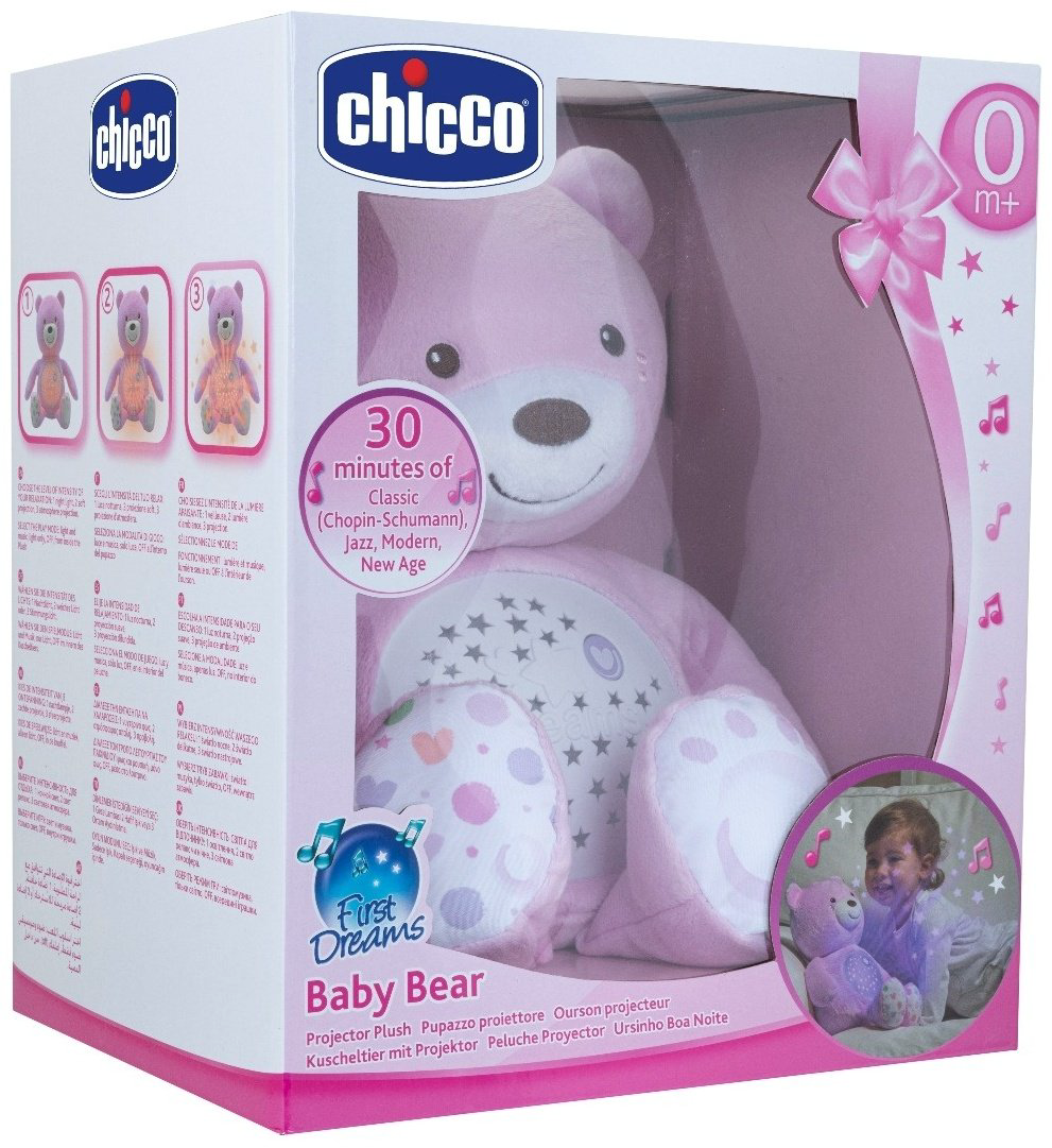 Chicco ночник Мишка, ткань, пластик купить,NaN