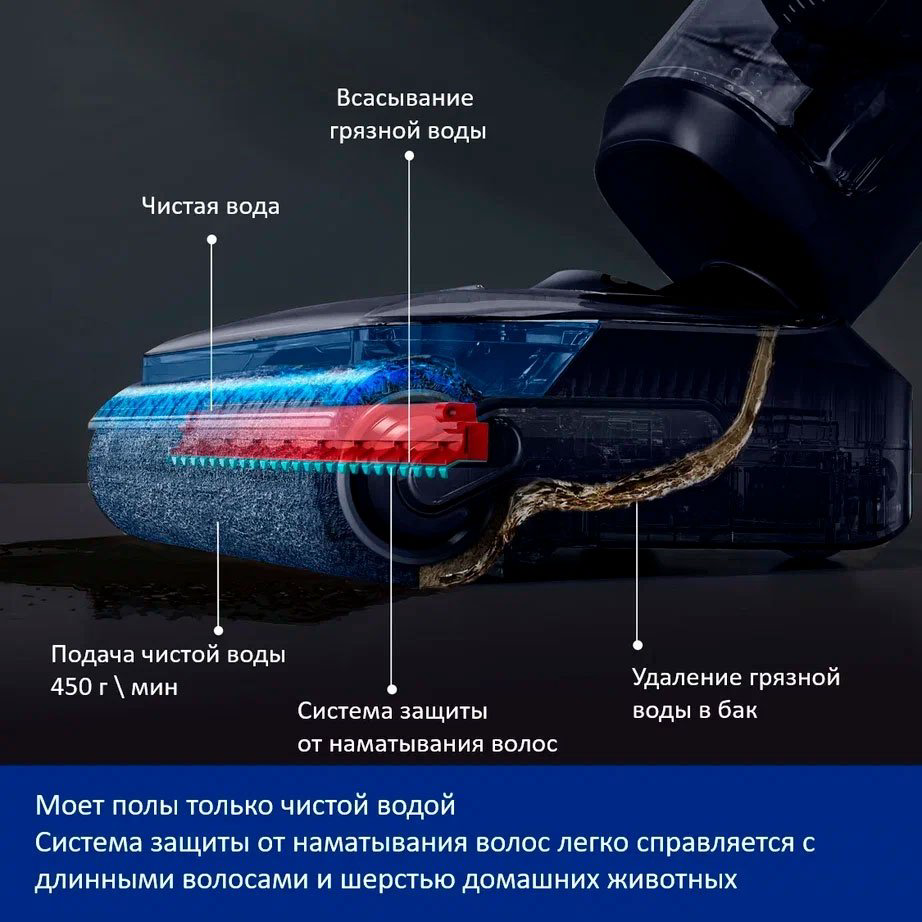 Пылесос Tineco Floor One S7 Stretch черный купить,NaN