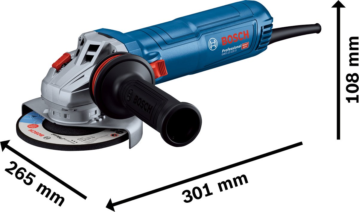 Шлифмашина угловая Bosch GWS 12-125 S 06013A6020 - ForteMarket Шлифмашина угловая Bosch GWS 12-125 S 06013A6020 купить,0