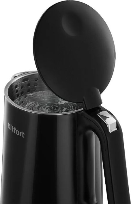 Электрочайник Kitfort KT-6703 черный, стальной