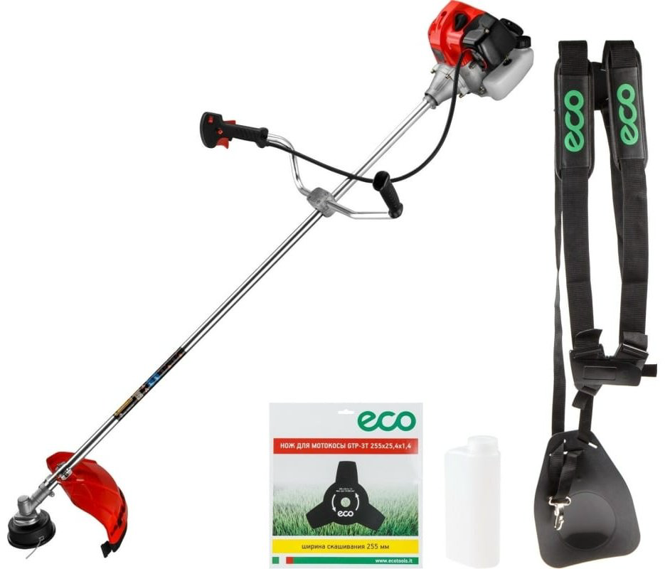 Триммер бензиновый ECO EC1512-9, леска и нож купить,NaN