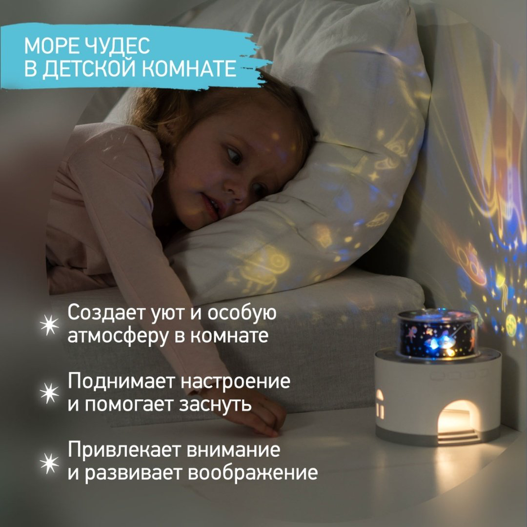 ROXY-KIDS ночник-проектор RSNW-001-W, пластик купить,NaN