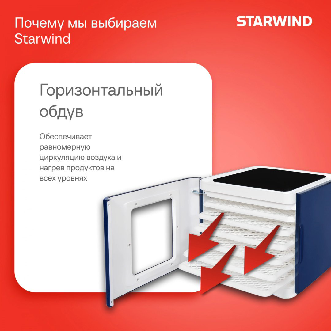 Электросушилка Starwind SFD9534 синий купить,NaN