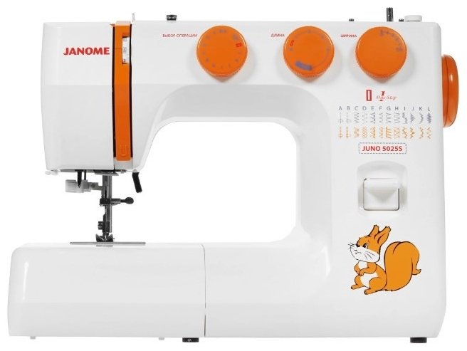 Швейная машина Janome Juno 5025 S белый, оранжевый - ForteMarket Швейная машина Janome Juno 5025 S белый, оранжевый купить,0