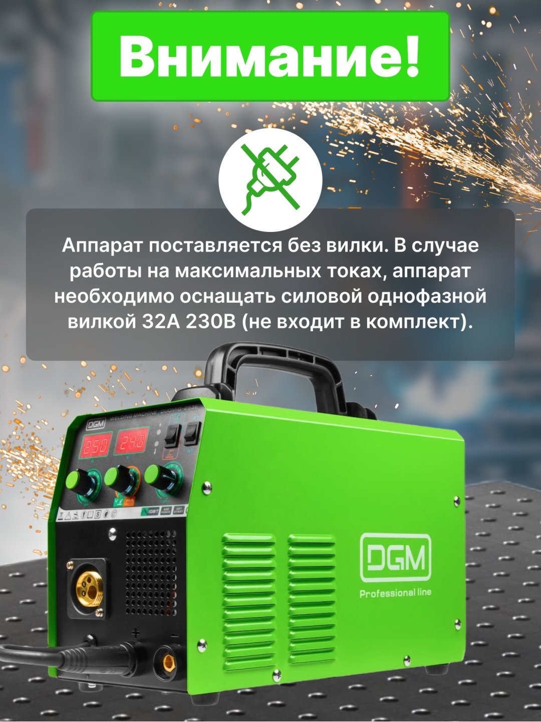 DGM сварочный инвертор DUOMIG-253E (MIG/MAG, MMA) купить,0