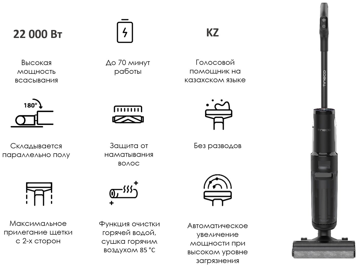 Пылесос Tineco Switch S7 Stretch черный - ForteMarket Пылесос Tineco Switch S7 Stretch черный купить,0
