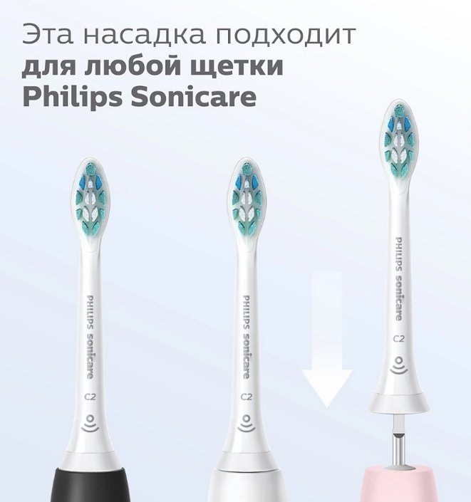 Насадка Philips HX6064/10 стандартная 4 шт купить,0