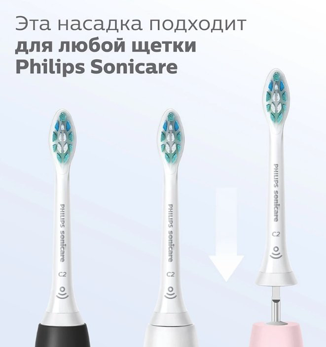 Насадка Philips HX6064/10 стандартная 4 шт купить,NaN