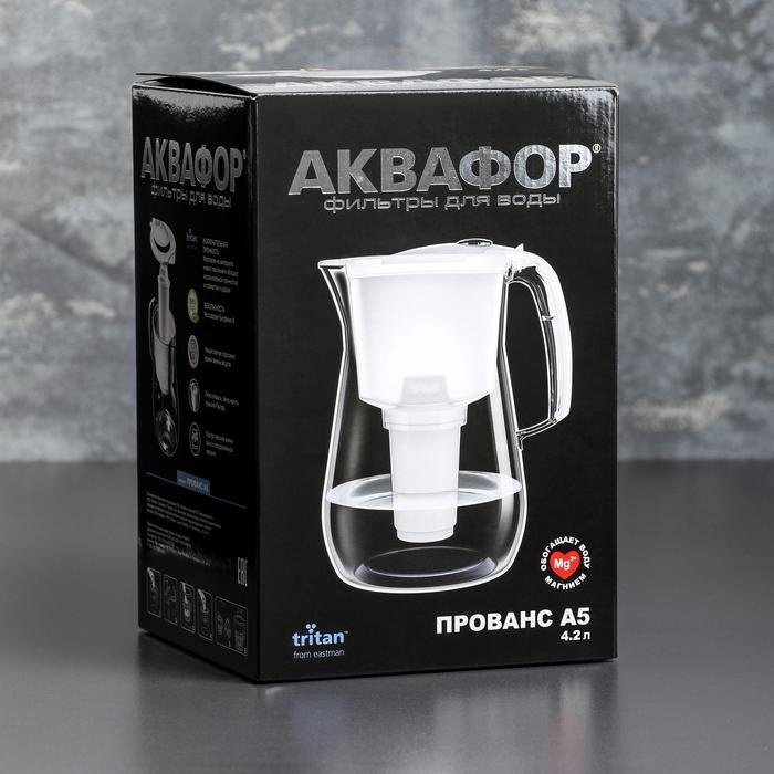 Фильтр-кувшин для воды Аквафор Прованс A5 черный черный 4.2 л - ForteMarket Фильтр-кувшин для воды Аквафор Прованс A5 черный черный 4.2 л купить,0