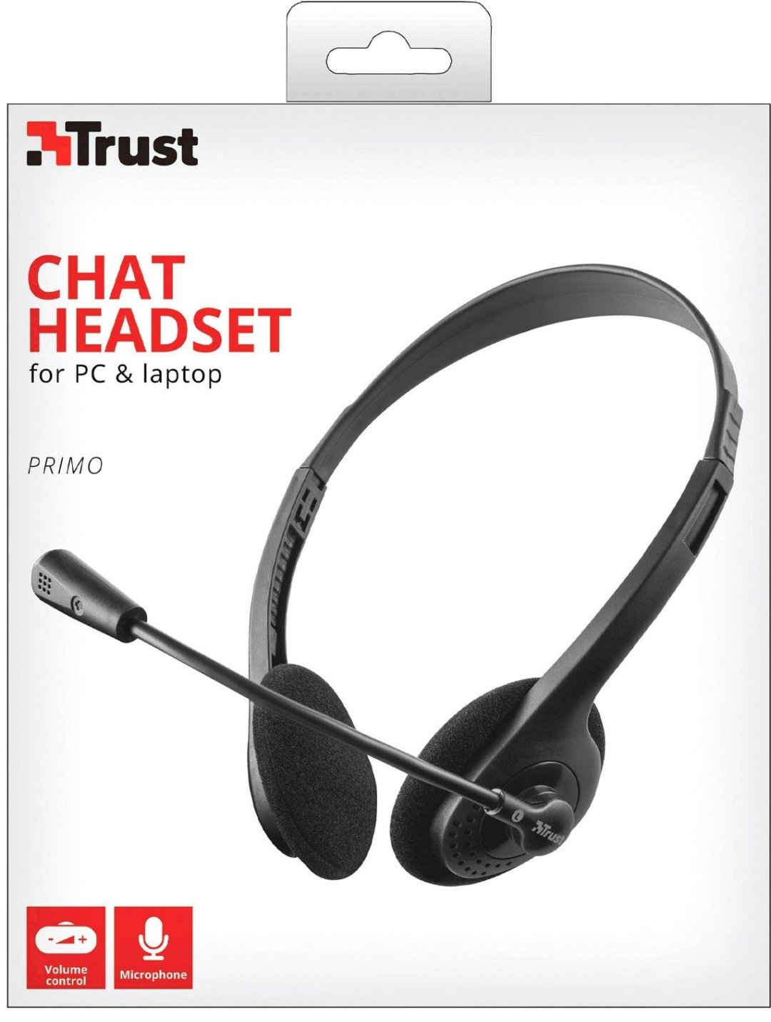 Наушники Trust Primo Chat 21665 черный купить,NaN