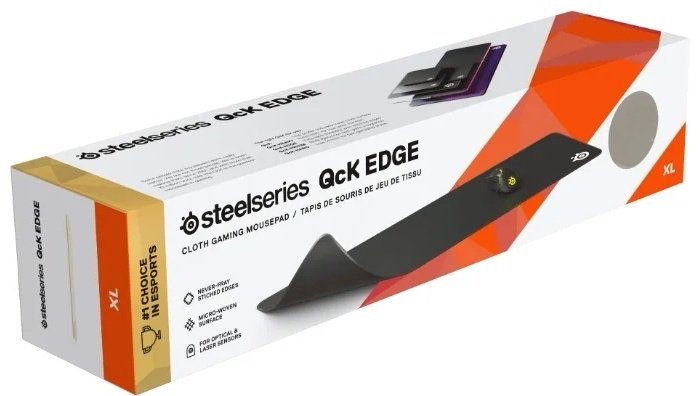 Коврик для мыши SteelSeries QcK Edge XL 900x300x2 черный купить,0