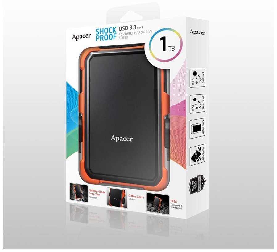 Внешний накопитель Apacer AP1TBAC630T-1 1000 Гб - ForteMarket Внешний накопитель Apacer AP1TBAC630T-1 1000 Гб купить,0